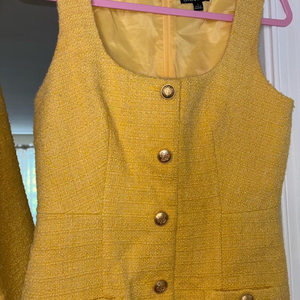 NWT J. Crew Yellow Dress & Jacket Set - Picture 4 of 17
